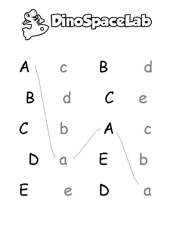 Tracing Letters A-E 6 Preschool Worksheet