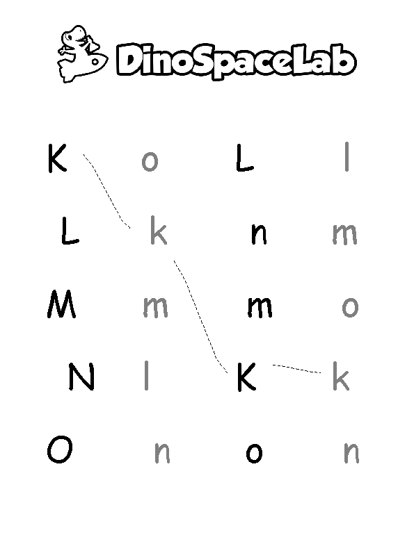Tracing Letters K-O 6 Preschool Worksheet