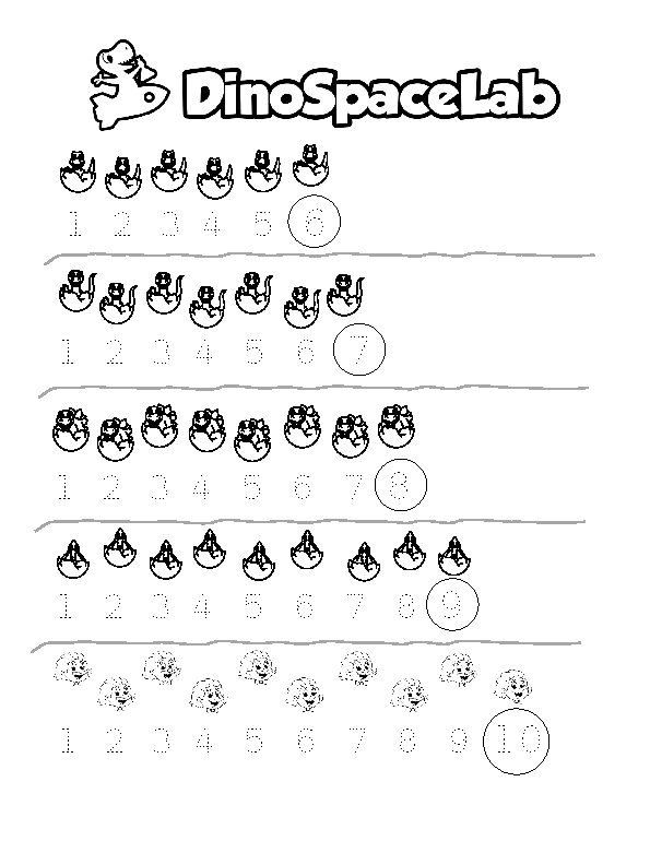 Counting Numbers 6-10 7 Preschool Worksheet