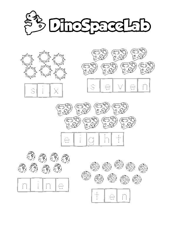 Counting Numbers 6-10 10 Preschool Worksheet