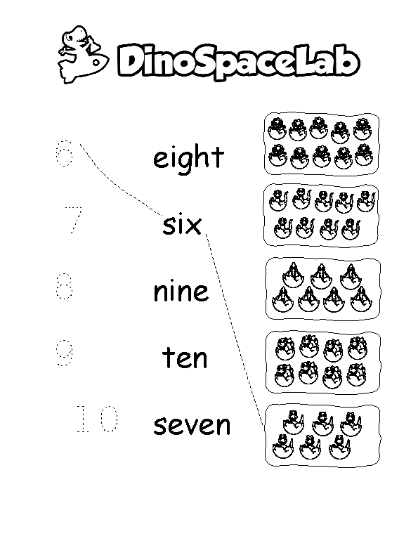 Counting Numbers 6-10 9 Preschool Worksheet