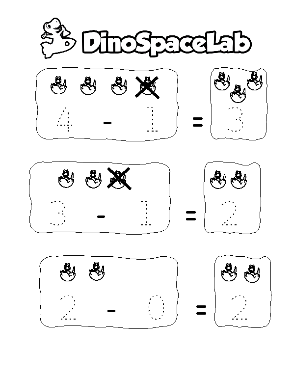 Subtraction 1-5 2 Preschool Worksheet