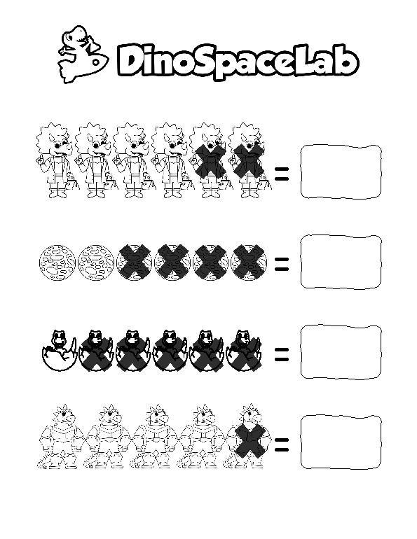 Subtraction 1-5 6 Preschool Worksheet