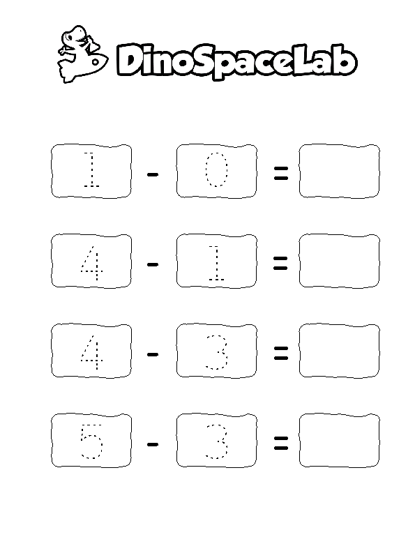 Subtraction 1-5 9 Preschool Worksheet