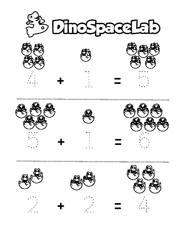 Addition 1-5 4 Preschool Worksheet