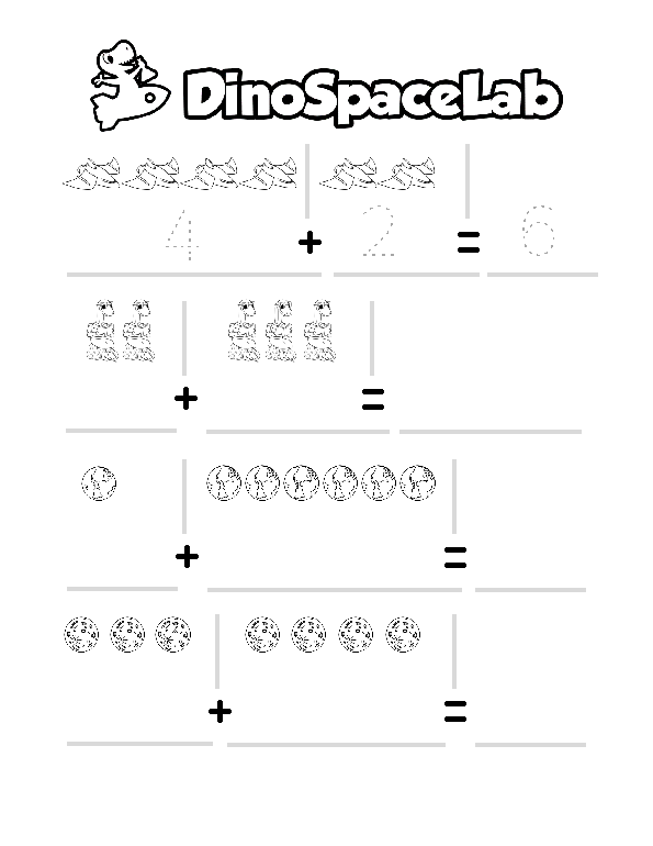 Addition Visual 2 Preschool Worksheet