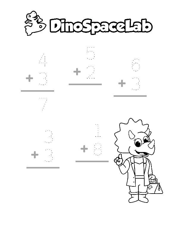 Addition Numeric 3 Preschool Worksheet