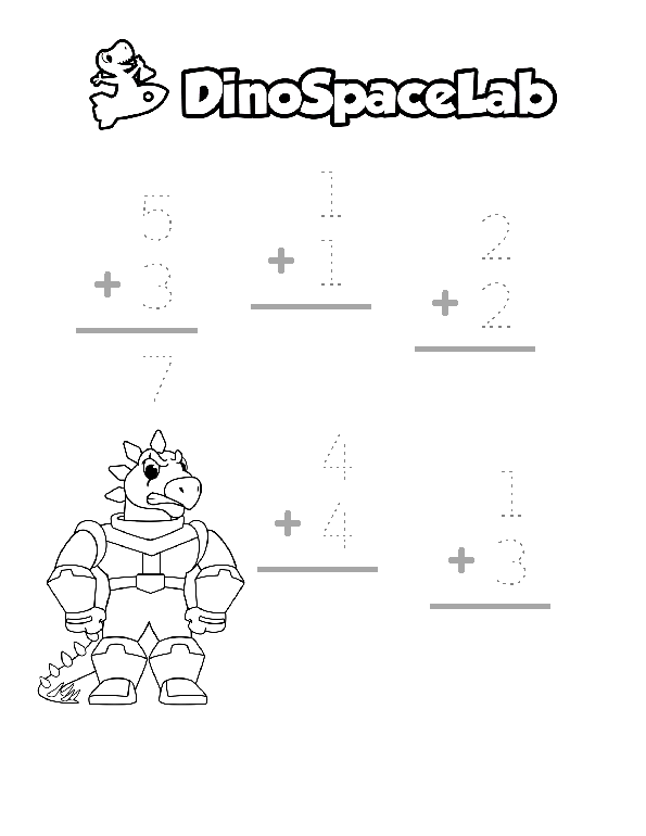 Addition Numeric 5 Preschool Worksheet