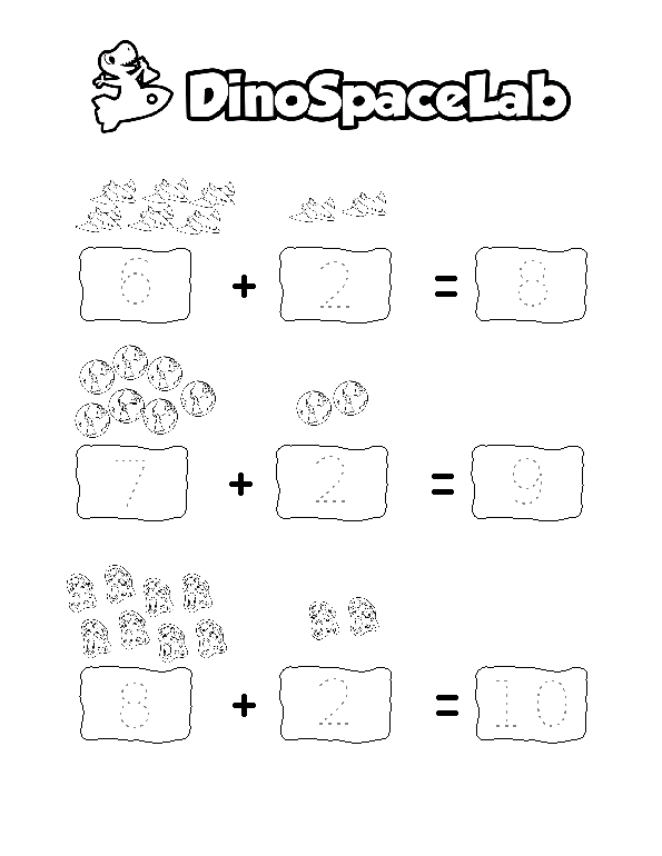 Addition 6-10 4 Preschool Worksheet