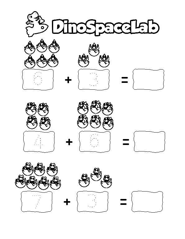 Addition 6-10 8 Preschool Worksheet