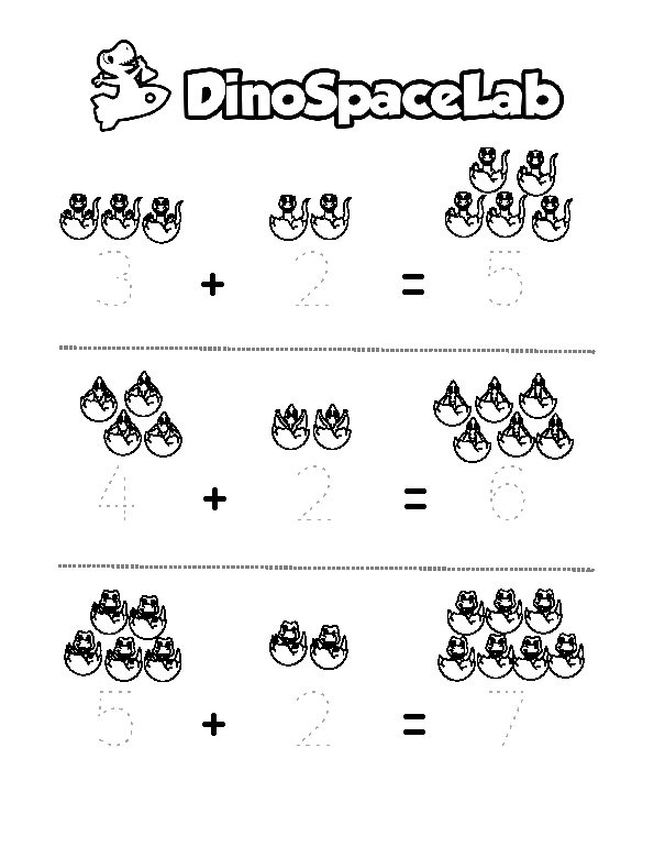 Addition 1-5 5 Preschool Worksheet