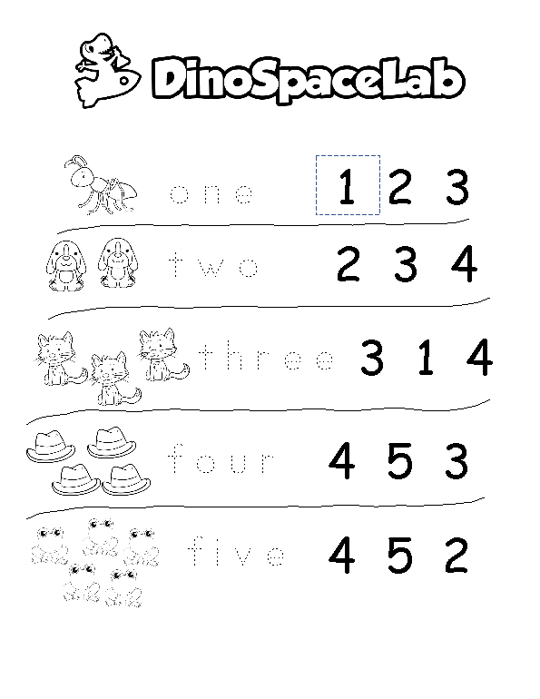 Counting Numbers 1-5 15 Preschool Worksheet